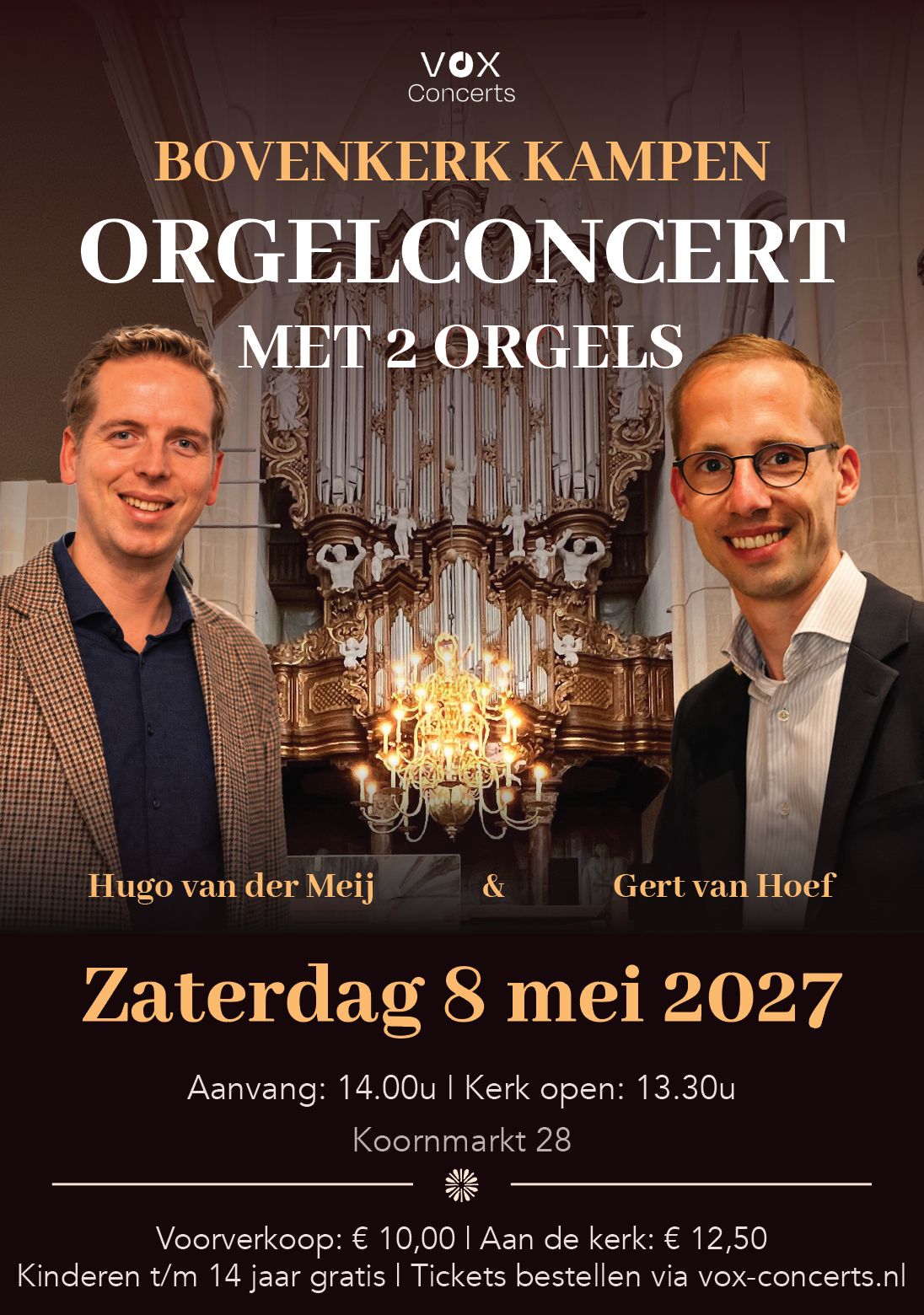 8 mei 2027 | Orgelconcert met 2 orgels | Bovenkerk Kampen