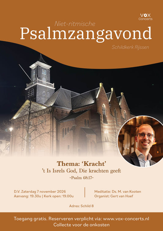 7 november '26 | Niet-ritmische Psalmzangavond in de Schildkerk van Rijssen